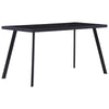 vidaXL Mesa de comedor de vidrio templado negro 140x70x75 cm