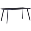 vidaXL Mesa de comedor de vidrio templado negro 180x90x75 cm