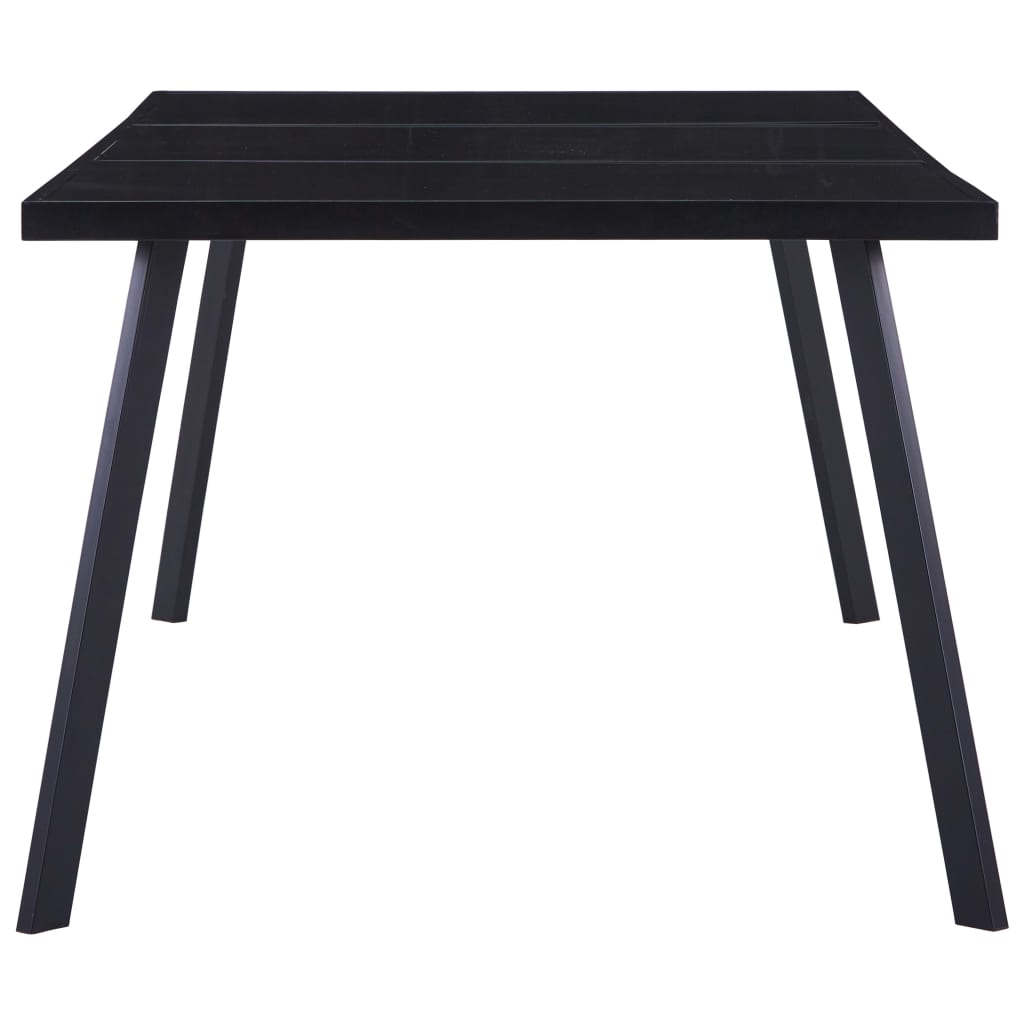 vidaXL Mesa de comedor de vidrio templado negro 200x100x75 cm