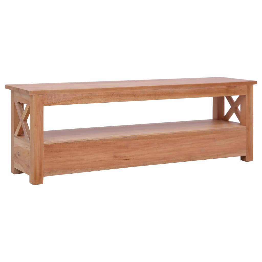 vidaXL Mesa de centro de madera maciza de caoba 100x55x46 cm