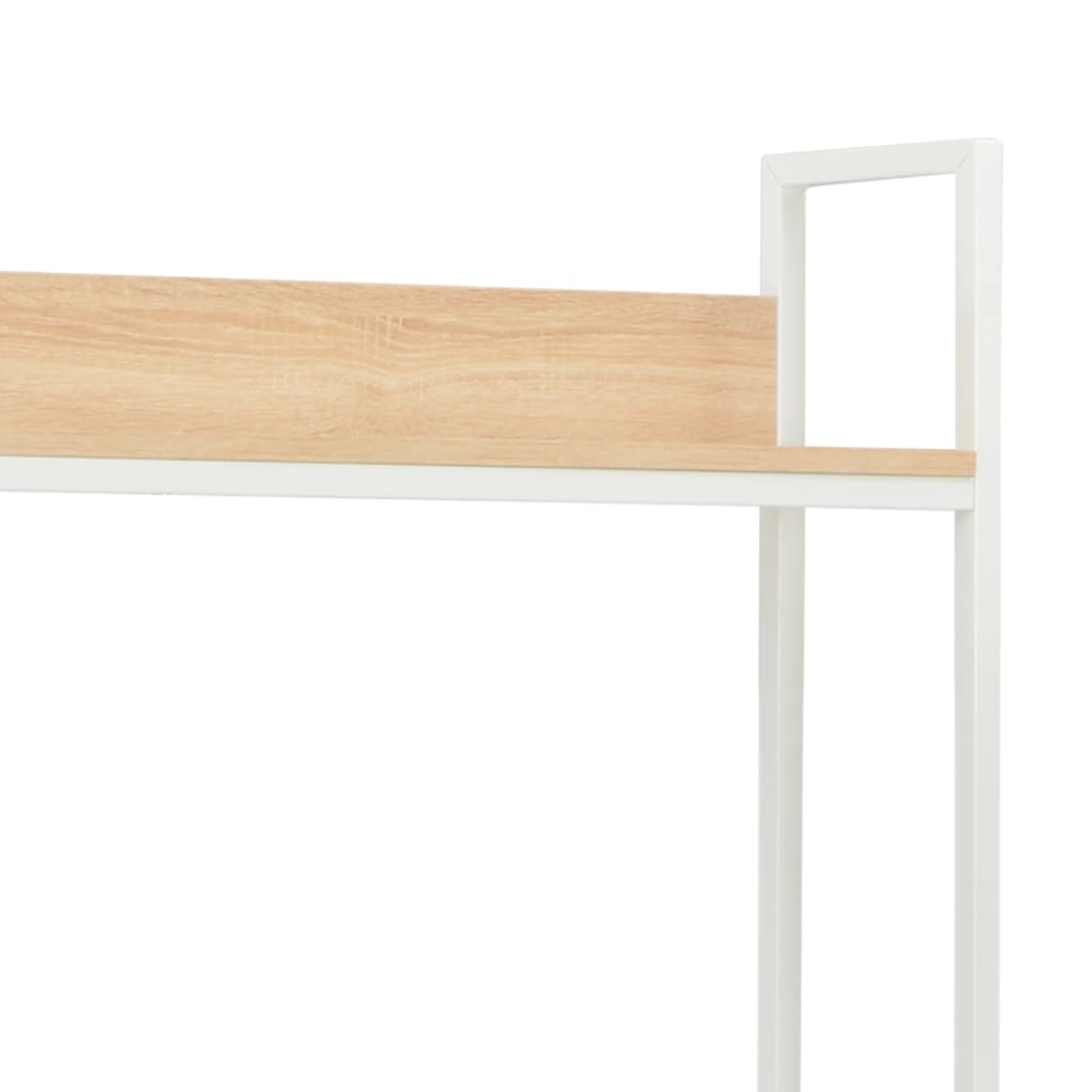 vidaXL Escritorio para ordenador blanco y roble 120x60x138 cm