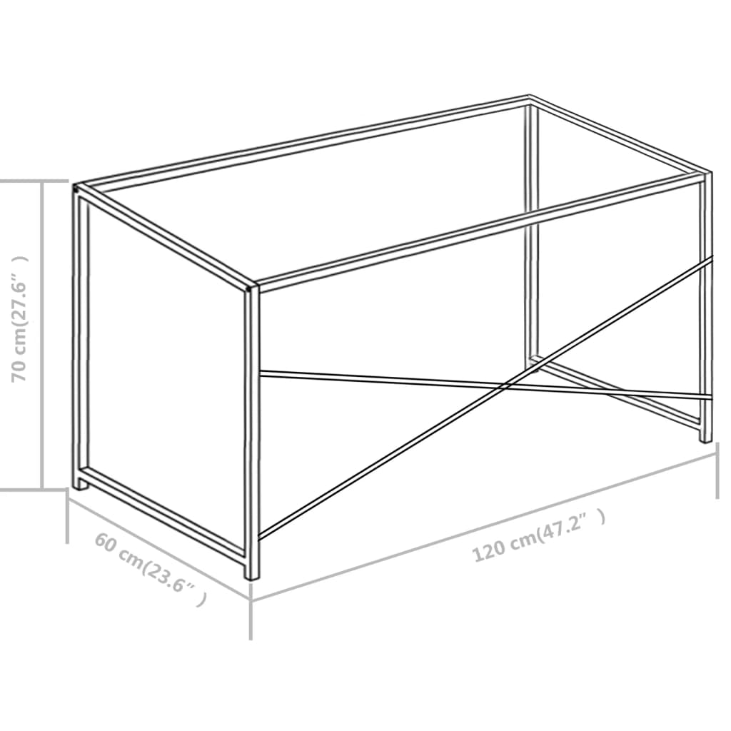 vidaXL Escritorio para ordenador blanco y roble 120x60x70 cm