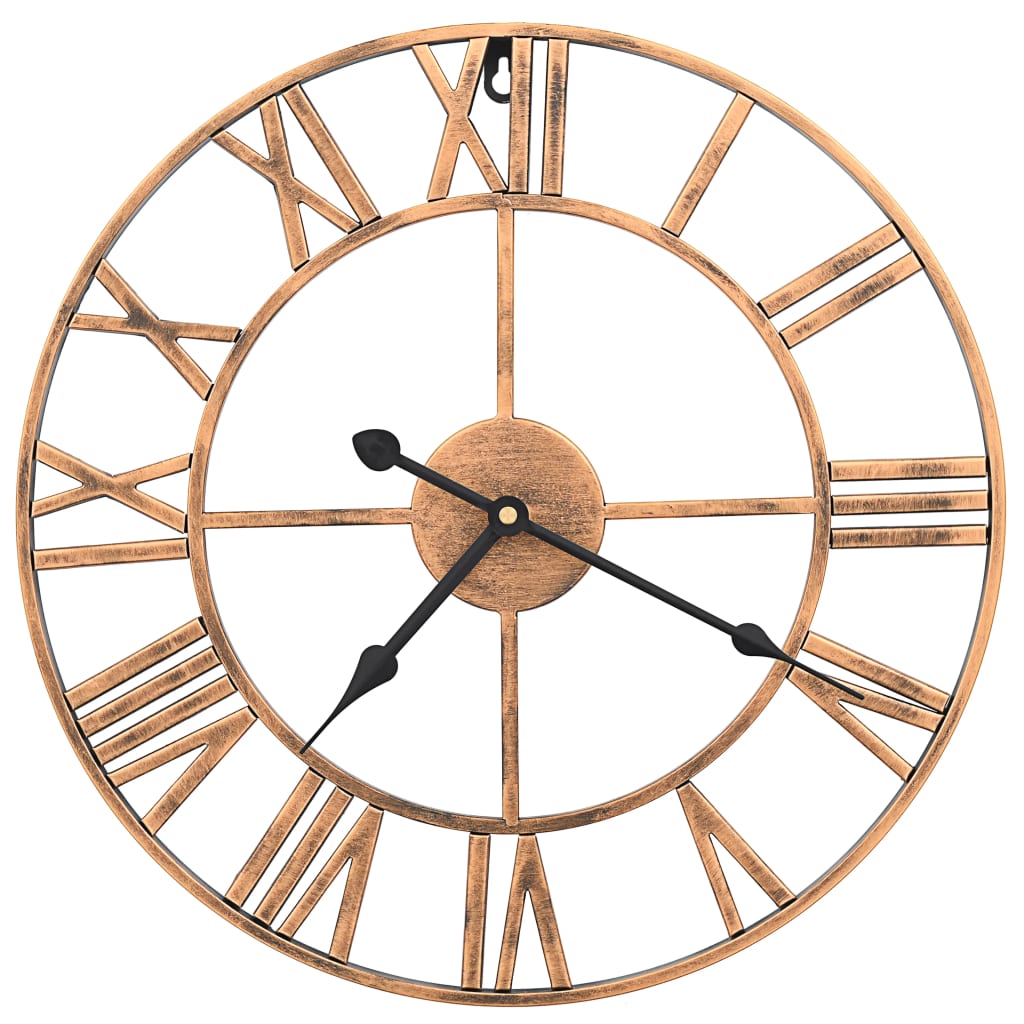 vidaXL Reloj de pared de metal dorado 40 cm