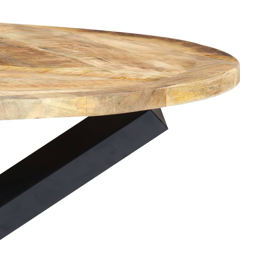 vidaXL Mesa de comedor redonda de madera maciza de mango 120x76 cm