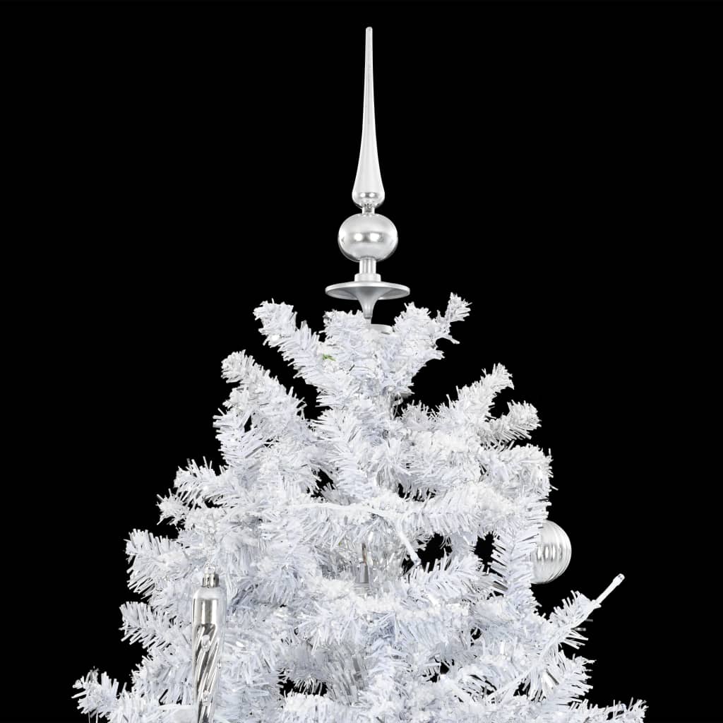 vidaXL Árbol de Navidad con nieve con base en paraguas blanco 190 cm