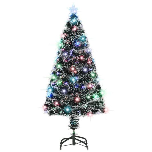 vidaXL Árbol de Navidad con luces y soporte fibra óptica 120 cm