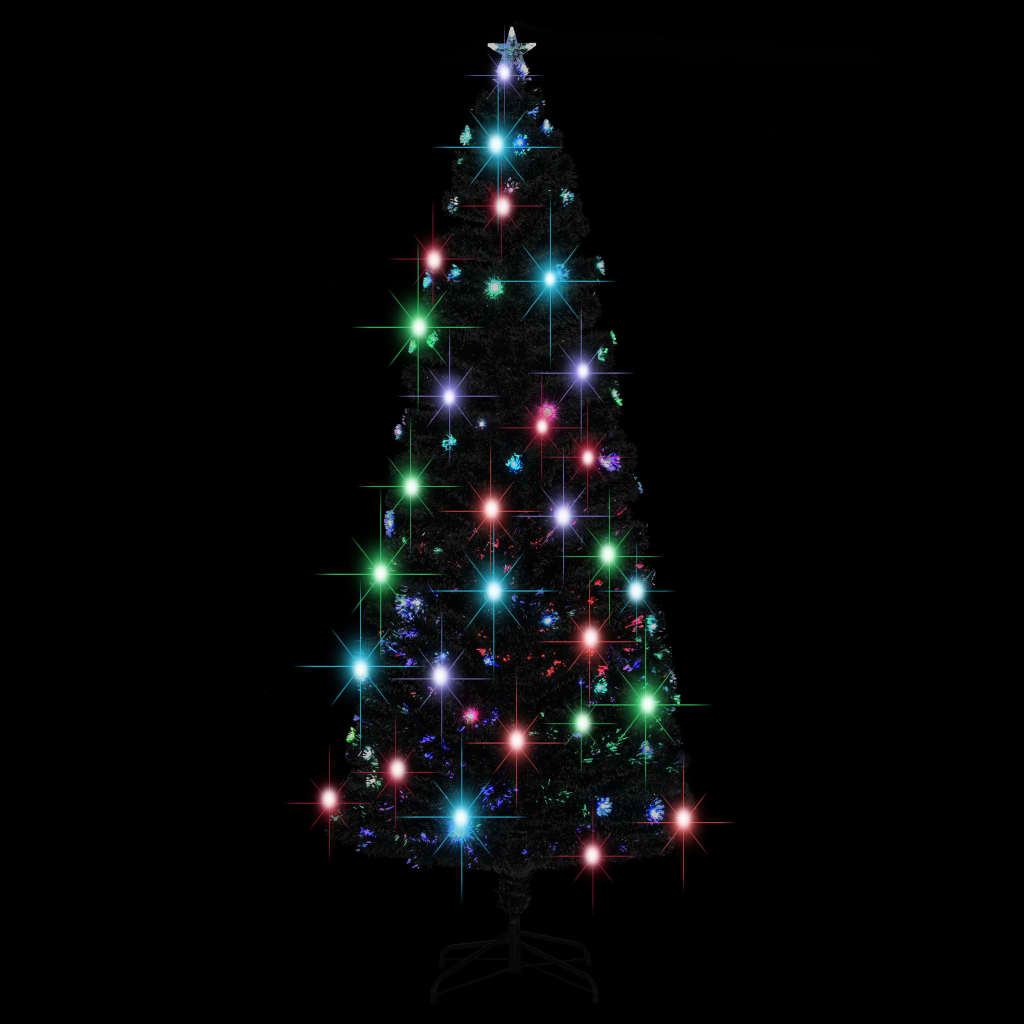 vidaXL Árbol de Navidad con luces y soporte fibra óptica 240 cm