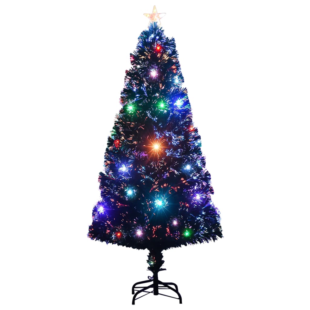 vidaXL Árbol de Navidad con luces y soporte fibra óptica 120 cm