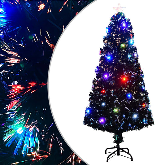 vidaXL Árbol de Navidad con luces y soporte fibra óptica 150 cm