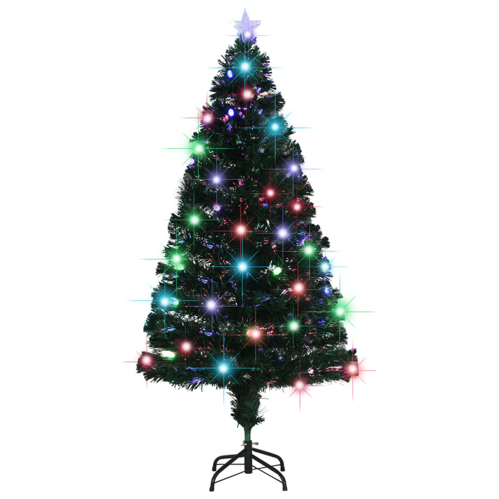 vidaXL Árbol de Navidad con luces y soporte fibra óptica 150 cm