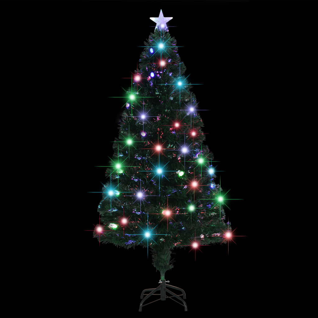 vidaXL Árbol de Navidad con luces y soporte fibra óptica 150 cm