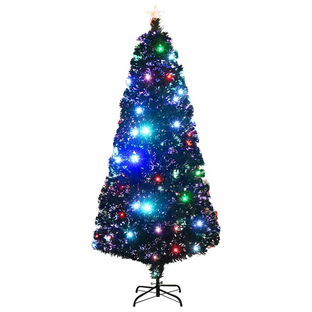 vidaXL Árbol de Navidad con luces y soporte fibra óptica 180 cm