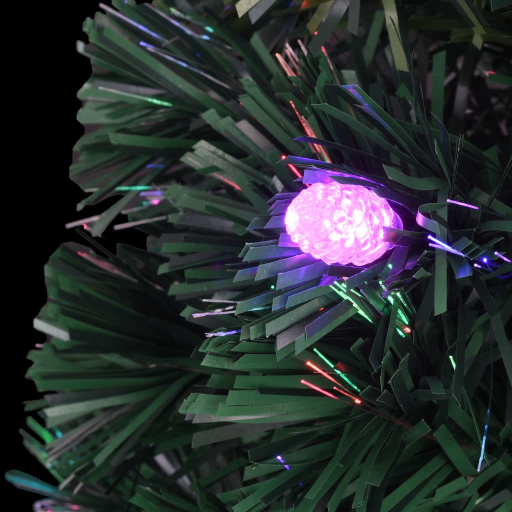 vidaXL Árbol de Navidad con luces y soporte fibra óptica 210 cm