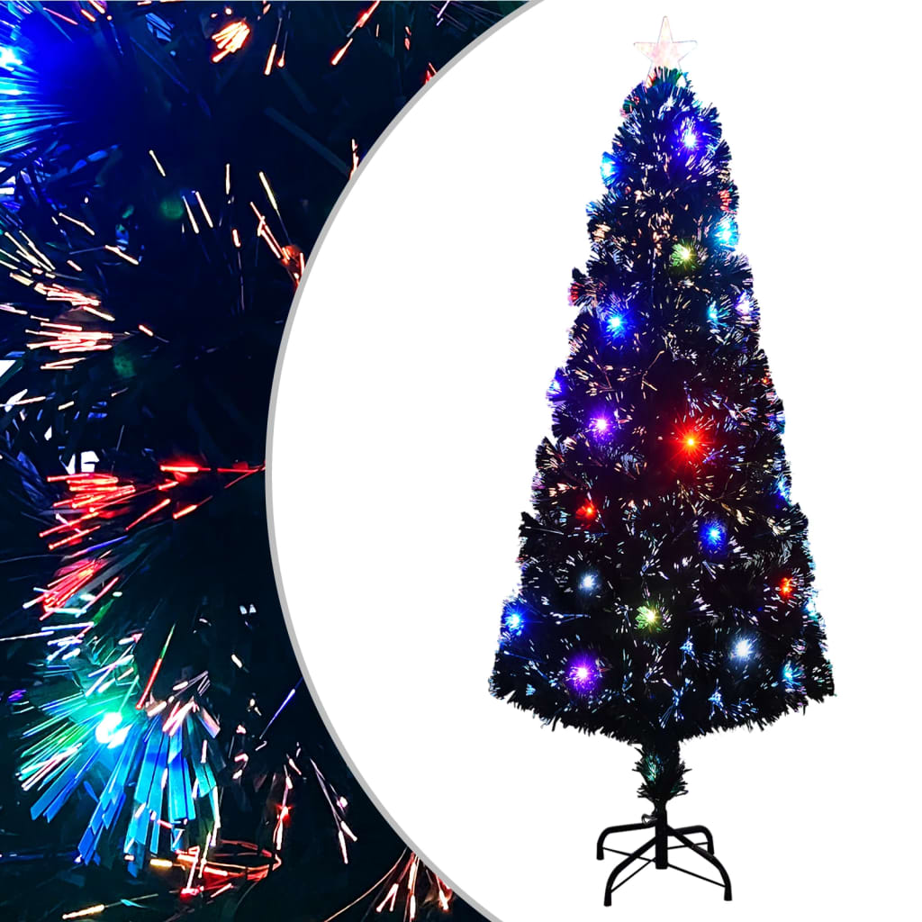 vidaXL Árbol de Navidad con luces y soporte fibra óptica 240 cm