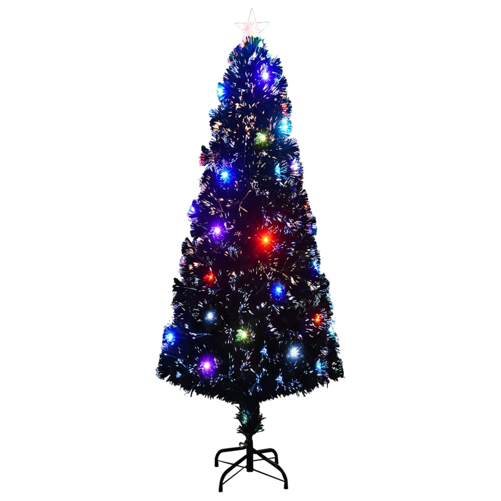 vidaXL Árbol de Navidad con luces y soporte fibra óptica 240 cm