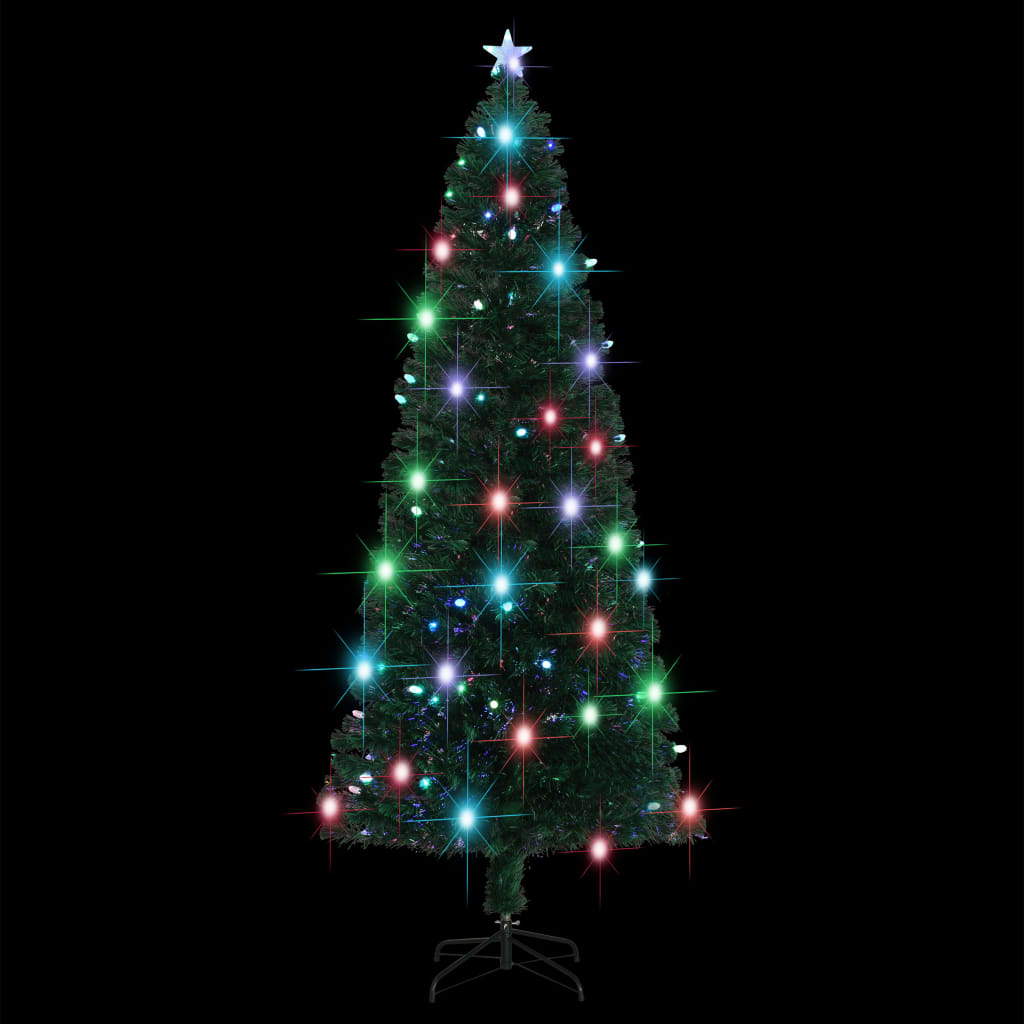 vidaXL Árbol de Navidad con luces y soporte fibra óptica 240 cm