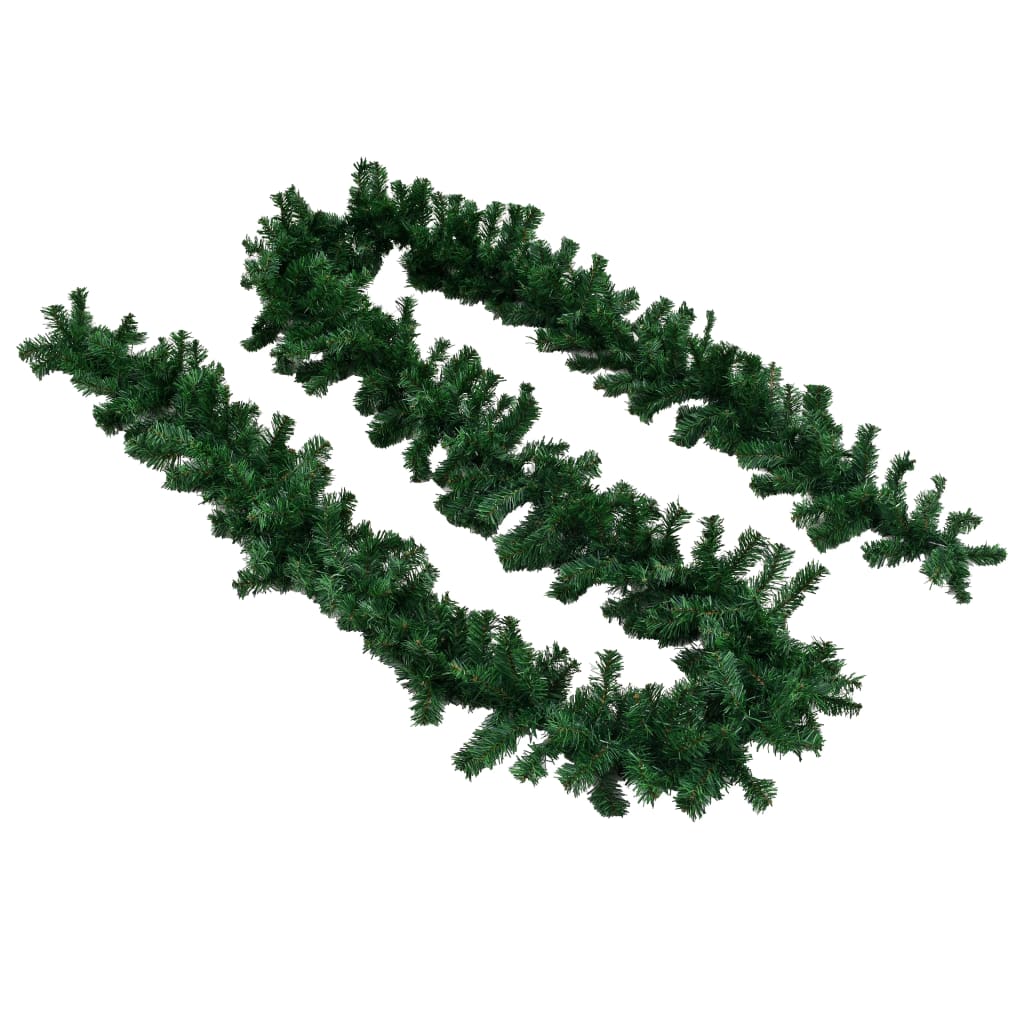 vidaXL Guirnaldas de Navidad 4 unidades PVC verde 270 cm