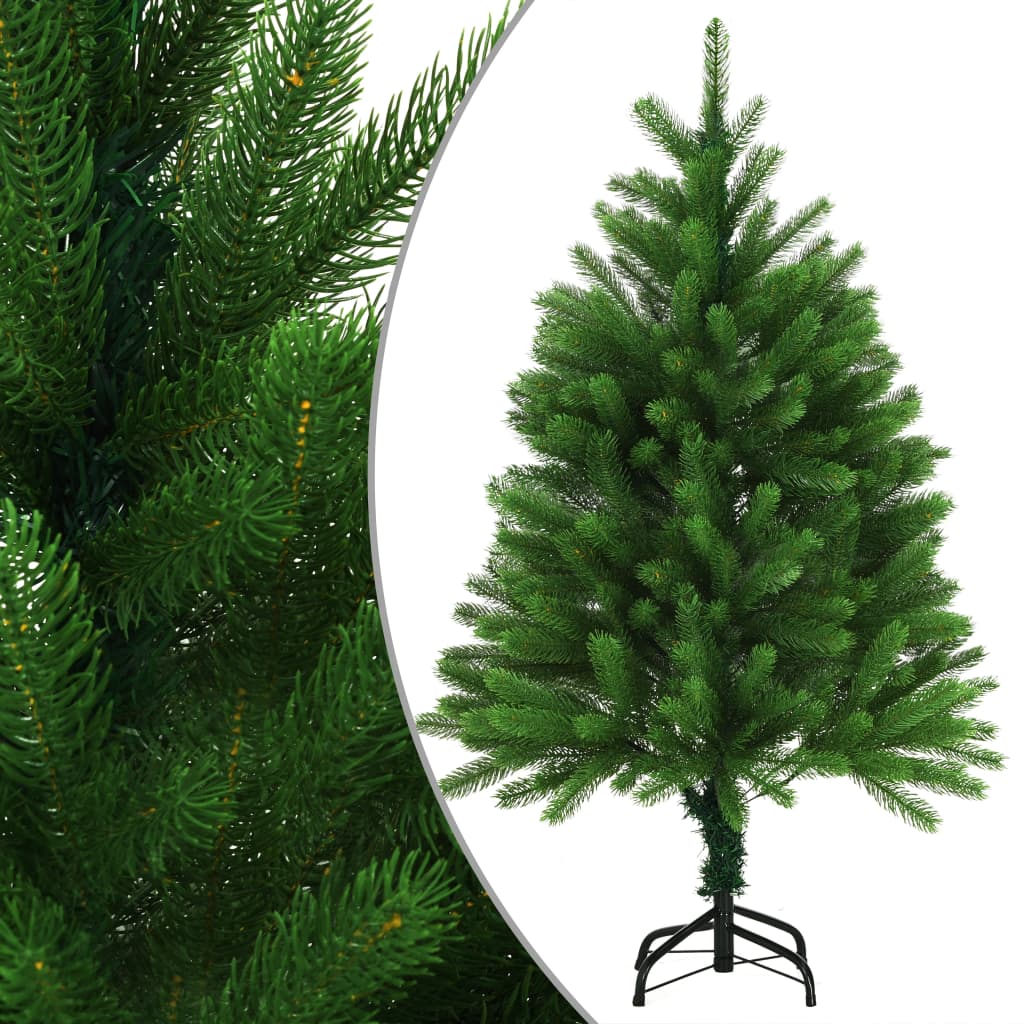 vidaXL Árbol de Navidad artificial hojas realistas verde 120 cm