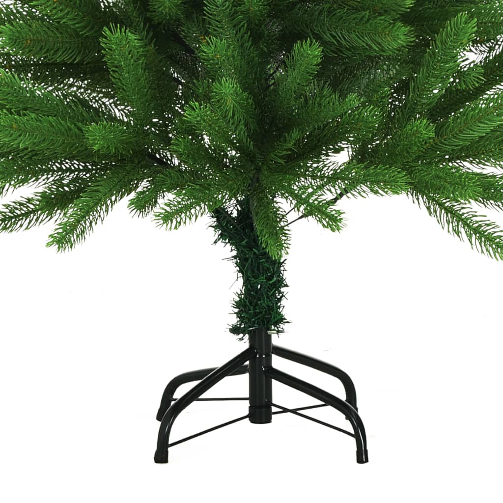 vidaXL Árbol de Navidad artificial hojas realistas verde 120 cm