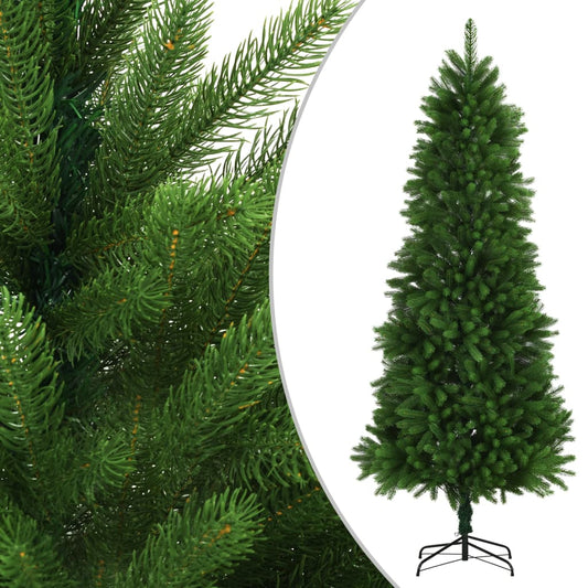 vidaXL Árbol de Navidad artificial hojas realistas verde 240 cm