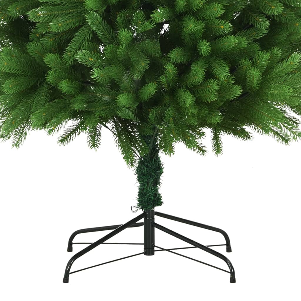 vidaXL Árbol de Navidad artificial hojas realistas verde 240 cm