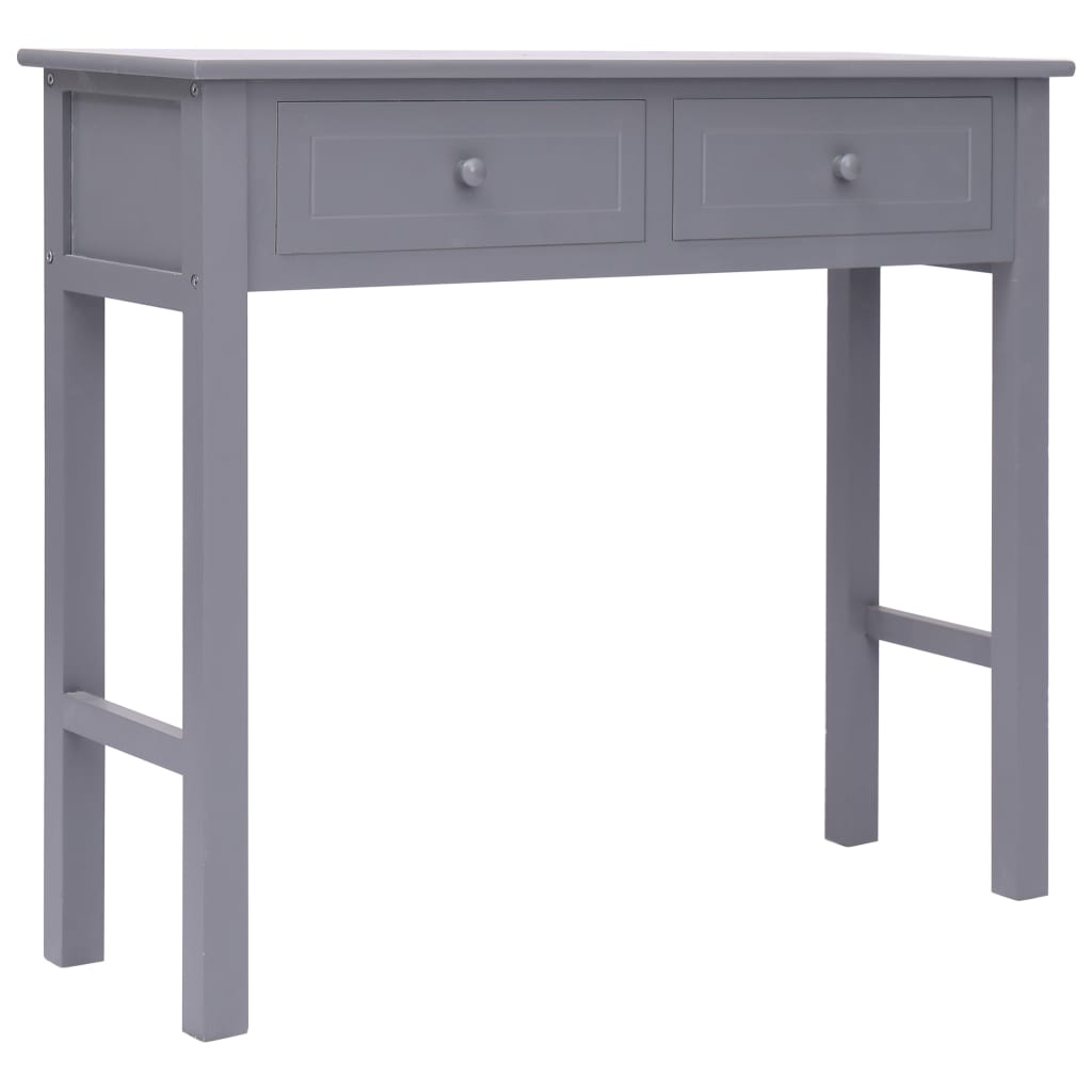 vidaXL Mesa consola de madera gris 90x30x77 cm