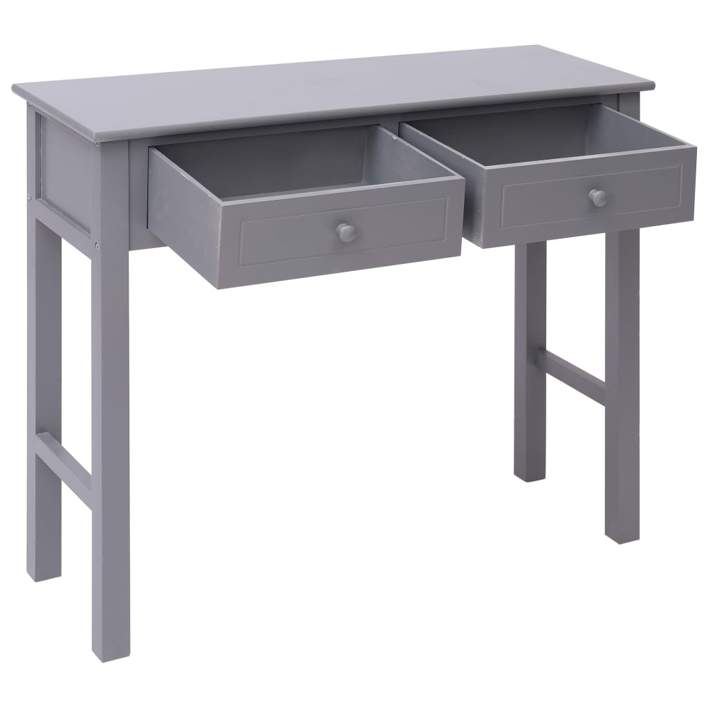 vidaXL Mesa consola de madera gris 90x30x77 cm