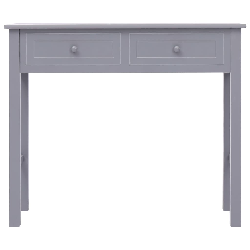 vidaXL Mesa consola de madera gris 90x30x77 cm