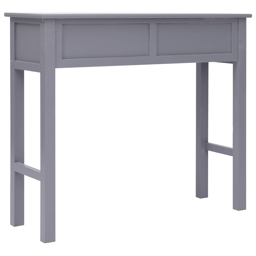 vidaXL Mesa consola de madera gris 90x30x77 cm