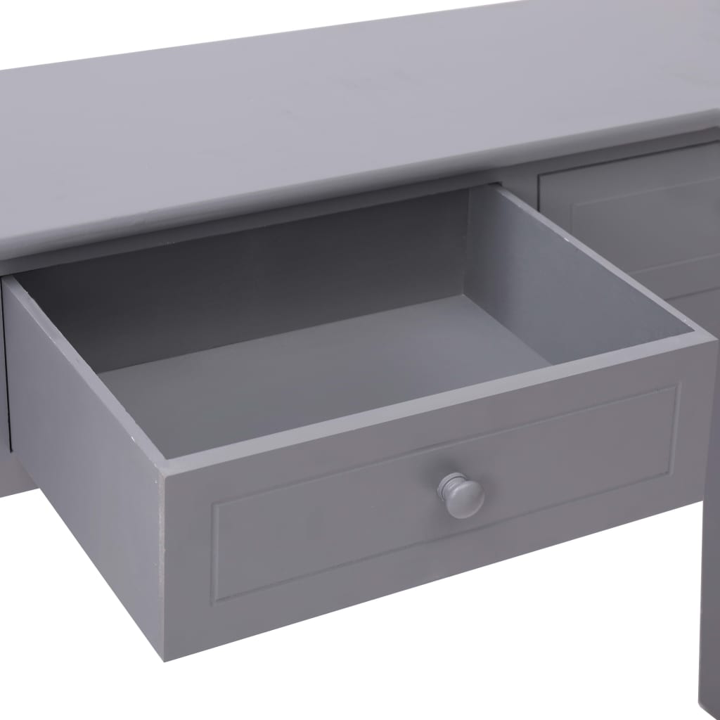 vidaXL Mesa consola de madera gris 90x30x77 cm