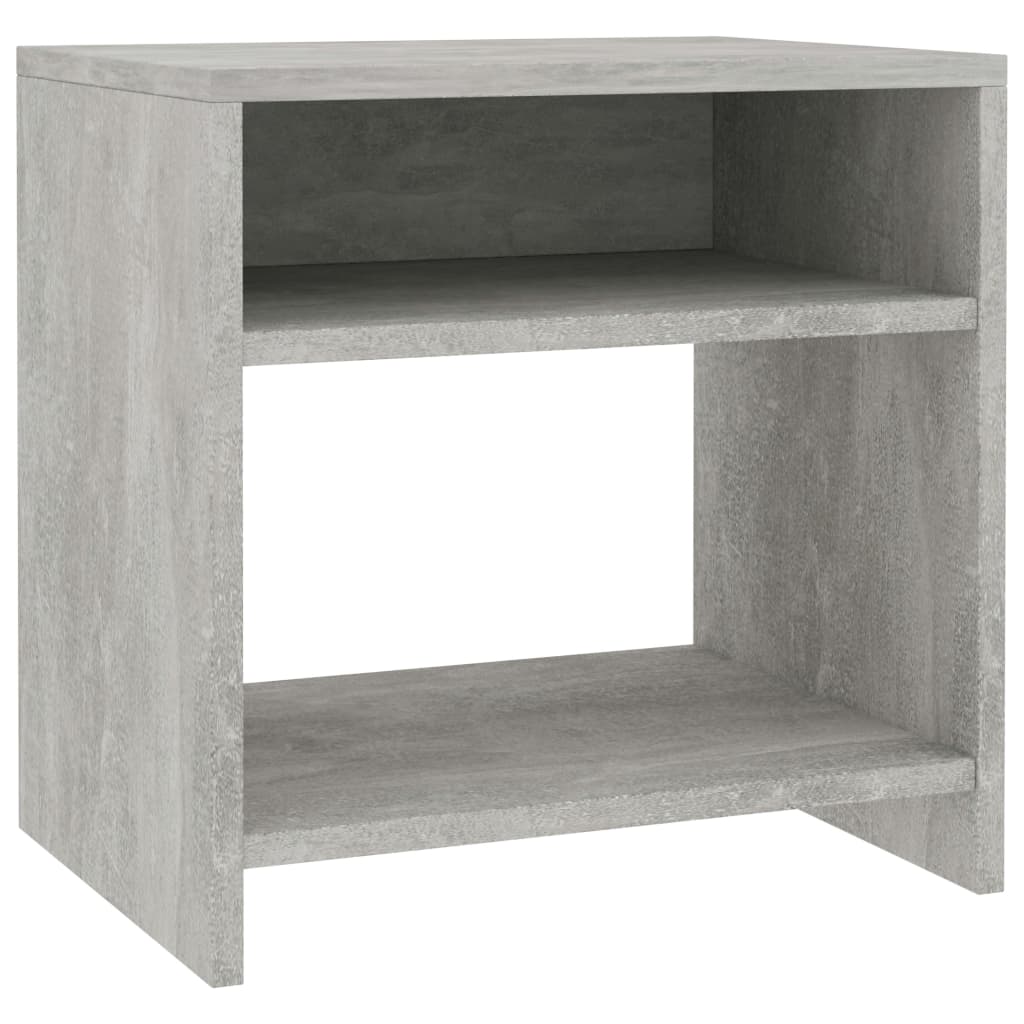 vidaXL Mesita de noche madera contrachapada gris hormigón 40x30x40 cm