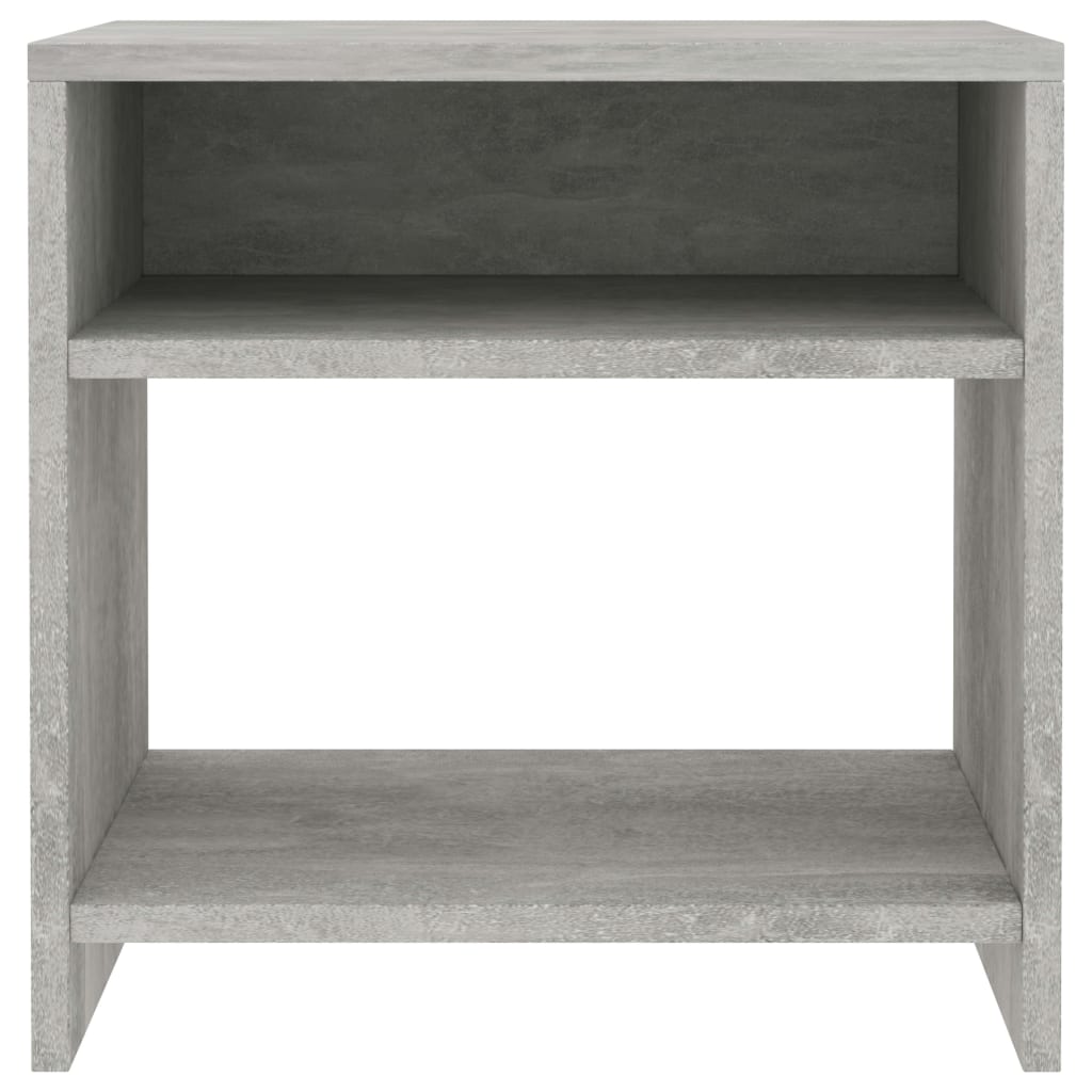 vidaXL Mesita de noche madera contrachapada gris hormigón 40x30x40 cm