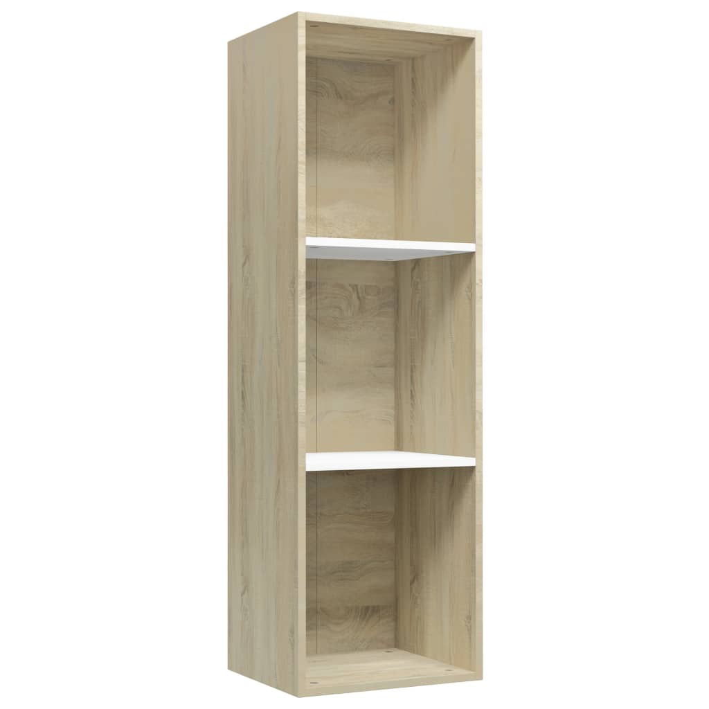 vidaXL Estantería libros madera contrachapada blanco roble 36x30x114cm