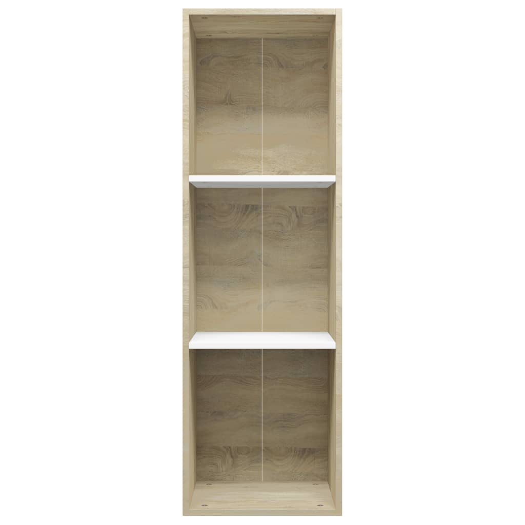 vidaXL Estantería libros madera contrachapada blanco roble 36x30x114cm