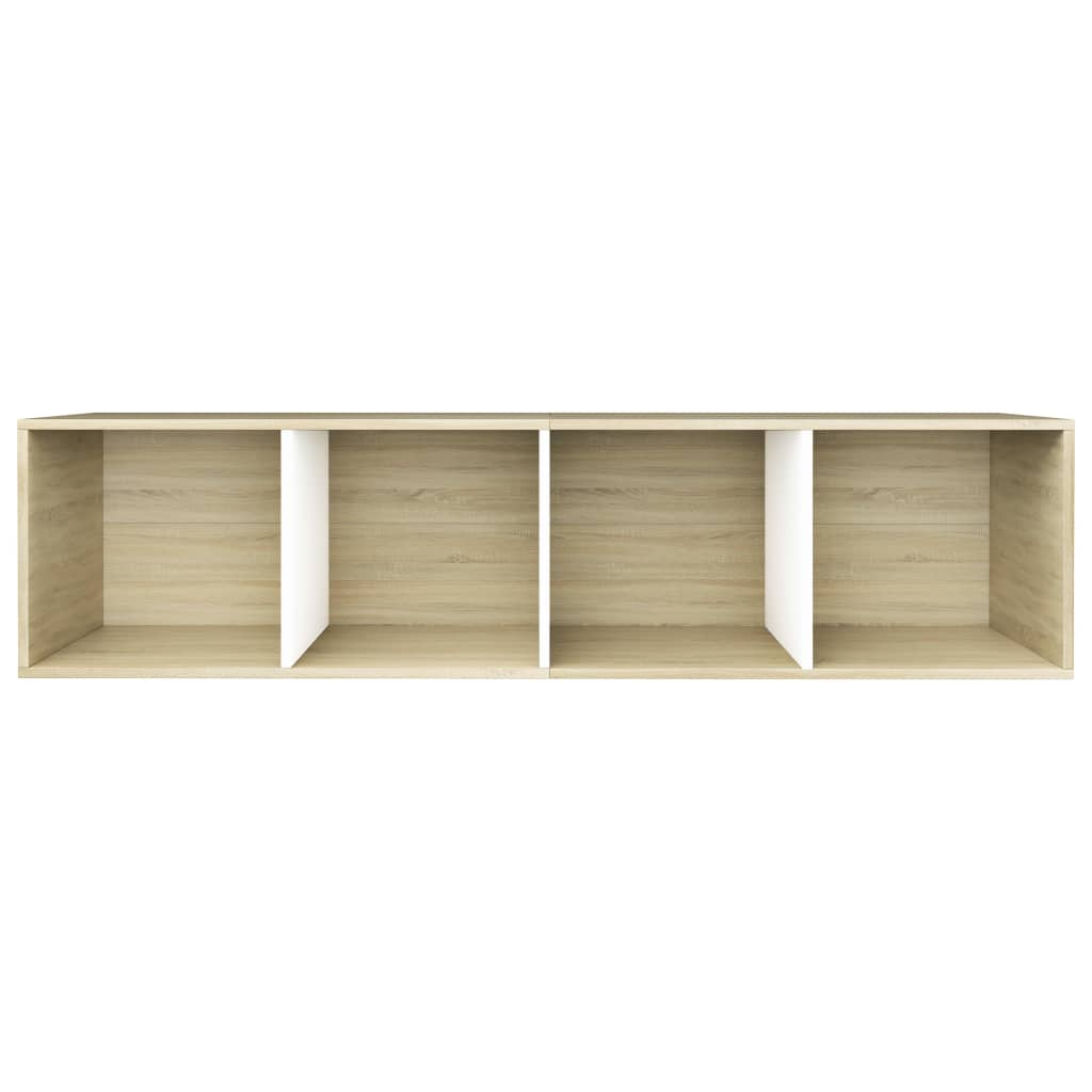 vidaXL Estantería libros madera contrachapada blanco roble 36x30x143cm