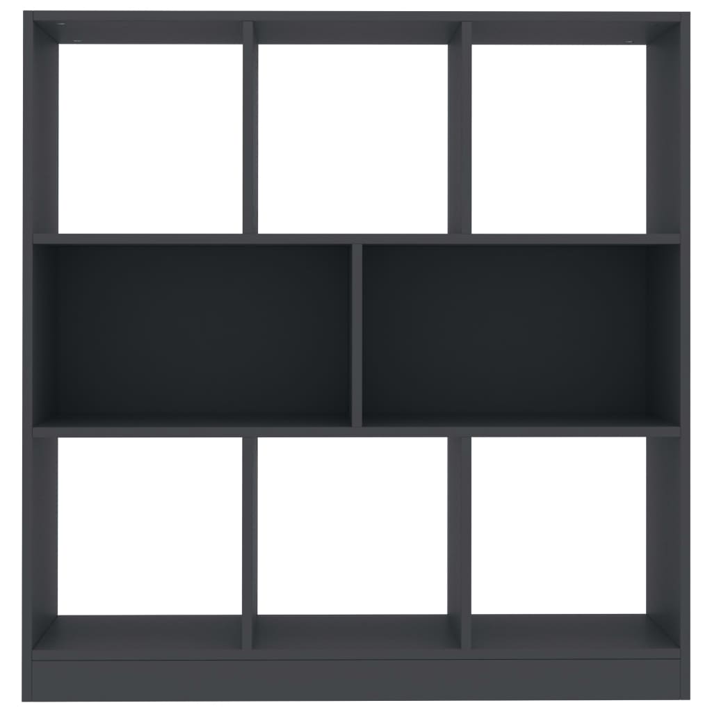 vidaXL Estantería librería madera contrachapada gris 97,5x29,5x100cm