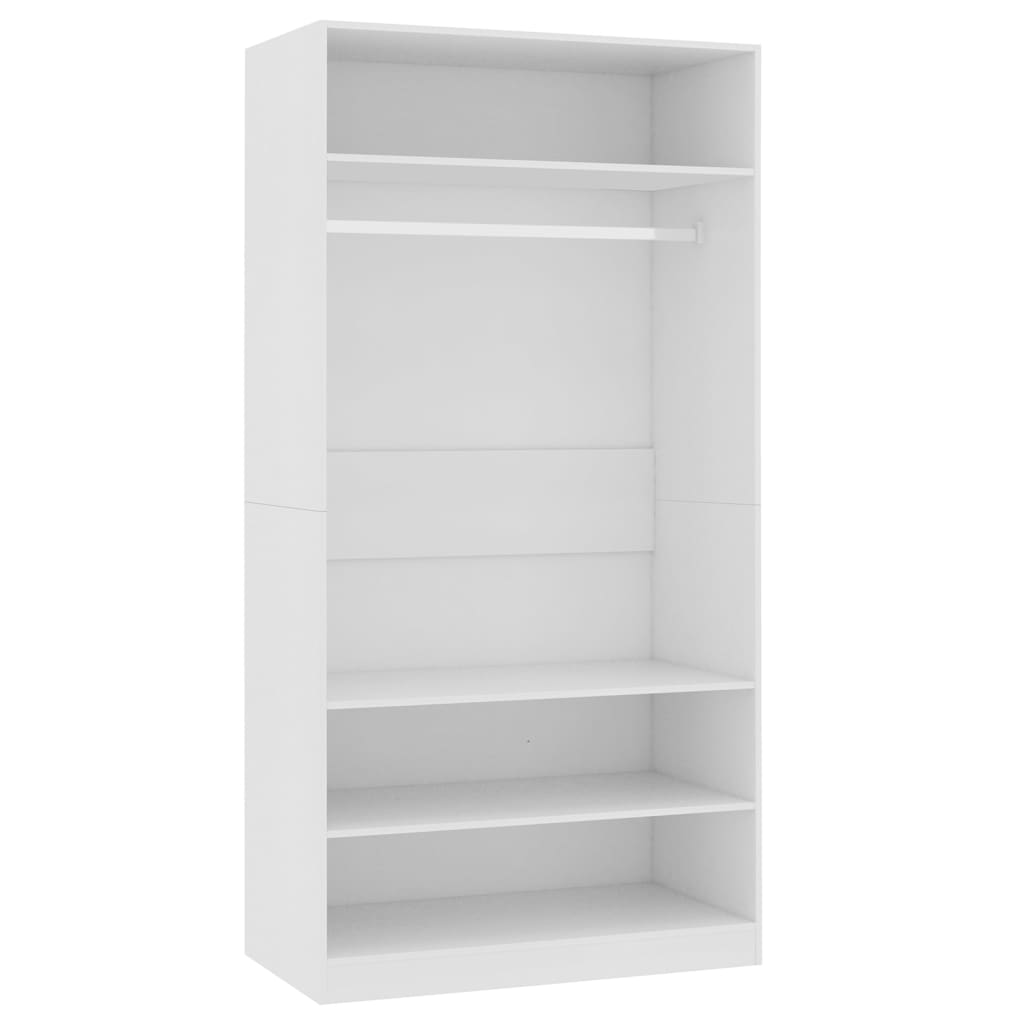 vidaXL Armario de madera contrachapada blanco 100x50x200 cm