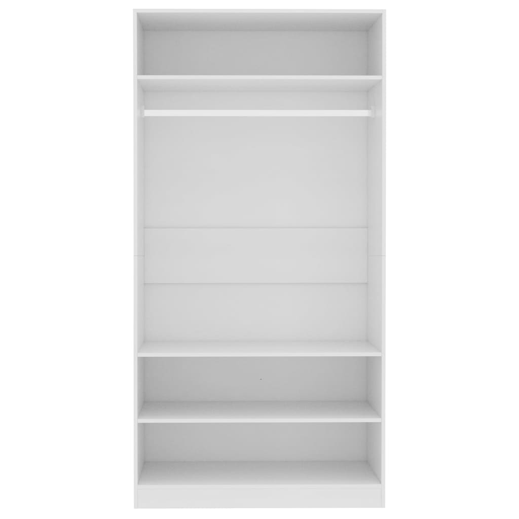 vidaXL Armario de madera contrachapada blanco 100x50x200 cm