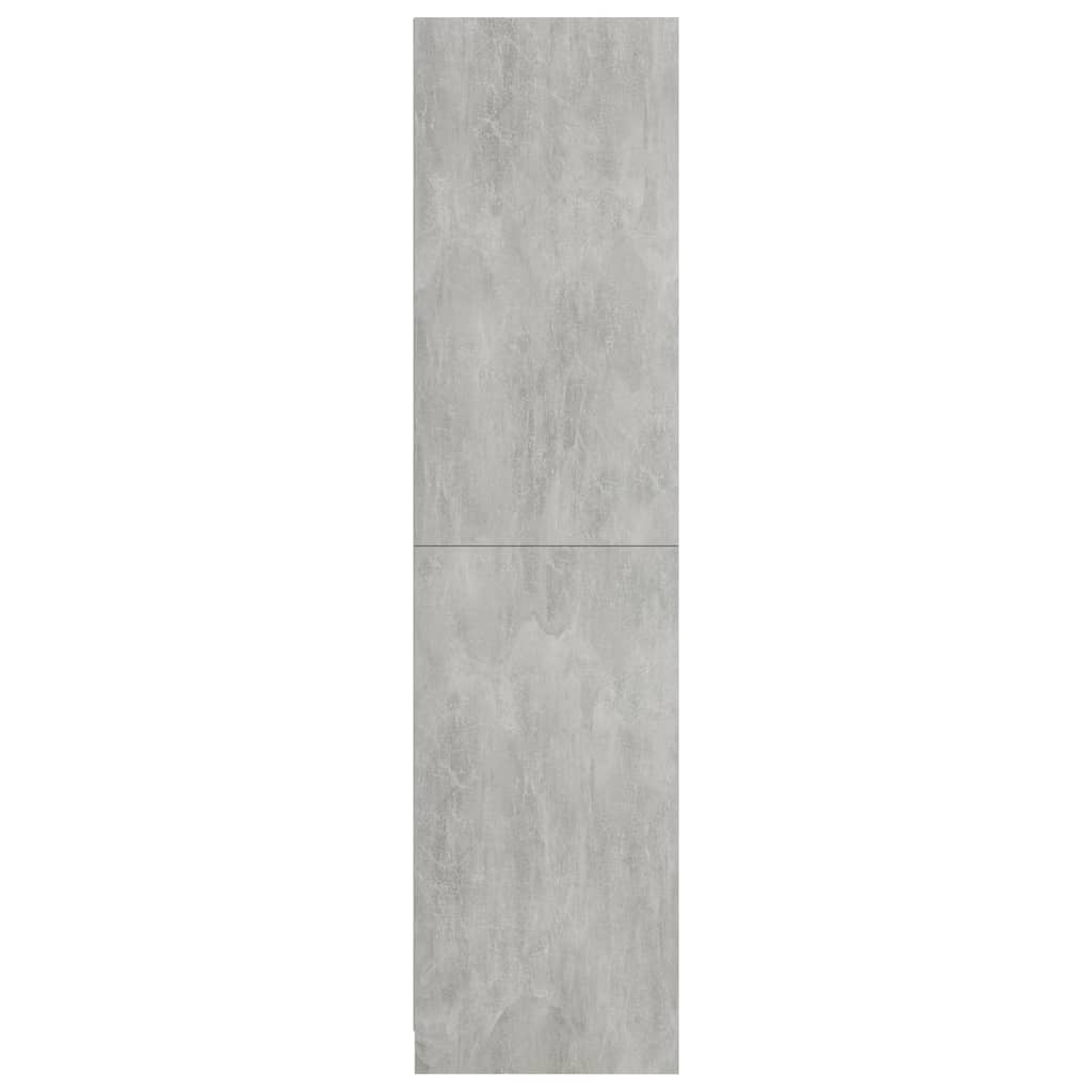 vidaXL Armario de madera contrachapada gris hormigón 100x50x200 cm