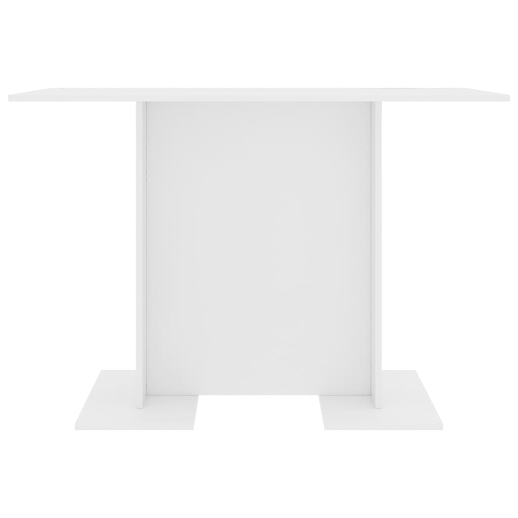 vidaXL Mesa de comedor de madera contrachapada blanco 110x60x75 cm