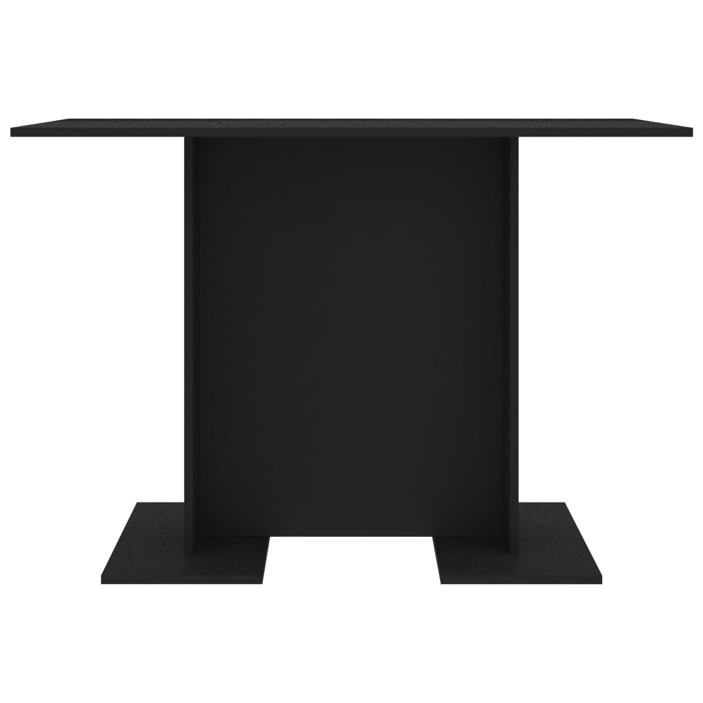 vidaXL Mesa de comedor de madera contrachapada negro 110x60x75 cm