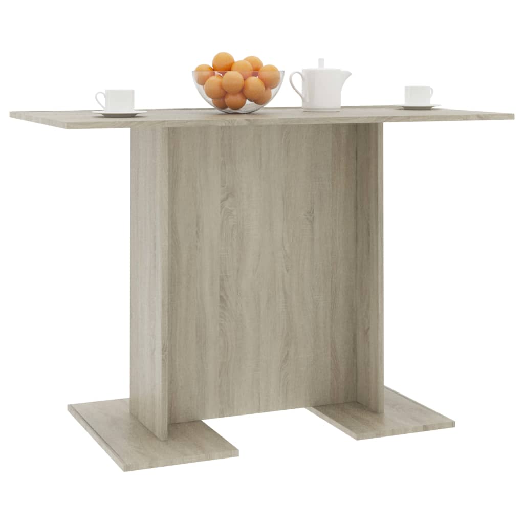 vidaXL Mesa de comedor madera contrachapada roble sonoma 110x60x75cm