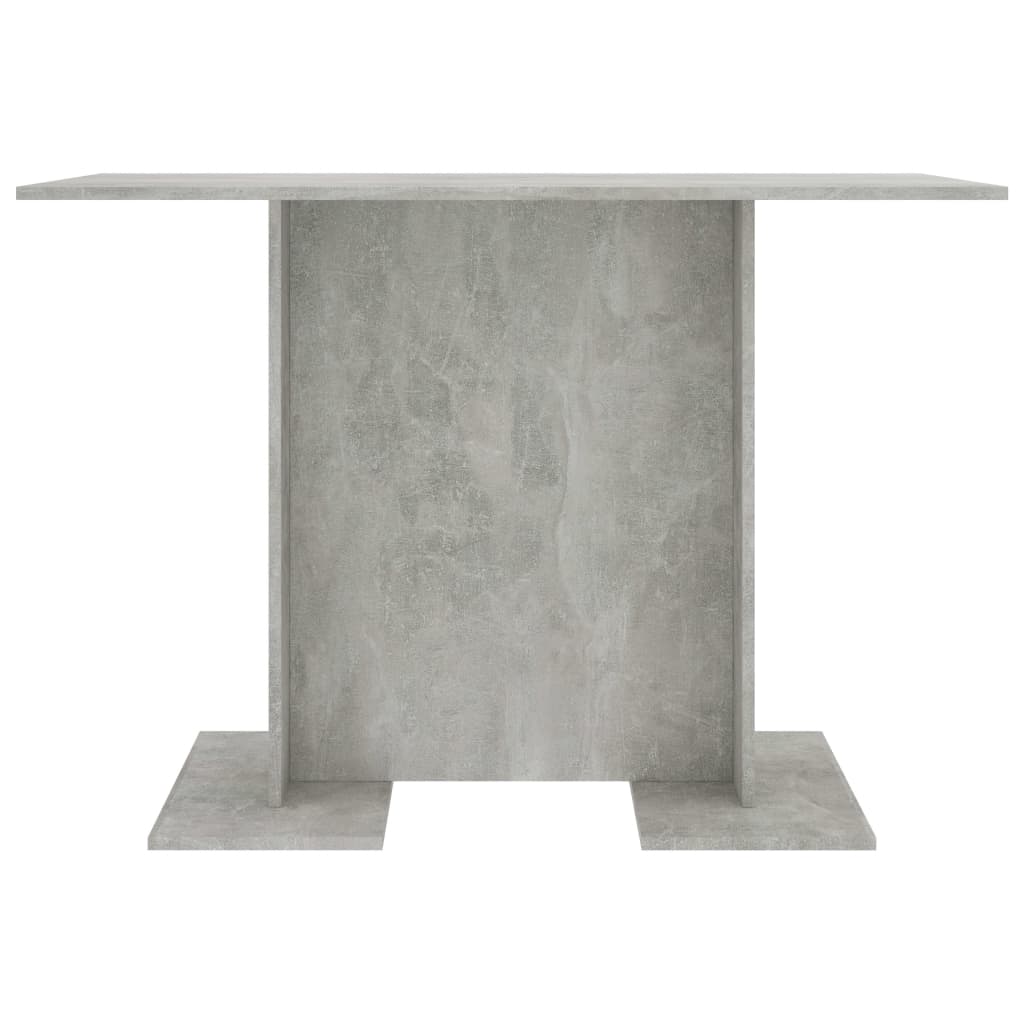 vidaXL Mesa de comedor de madera gris hormigón 110x60x75 cm