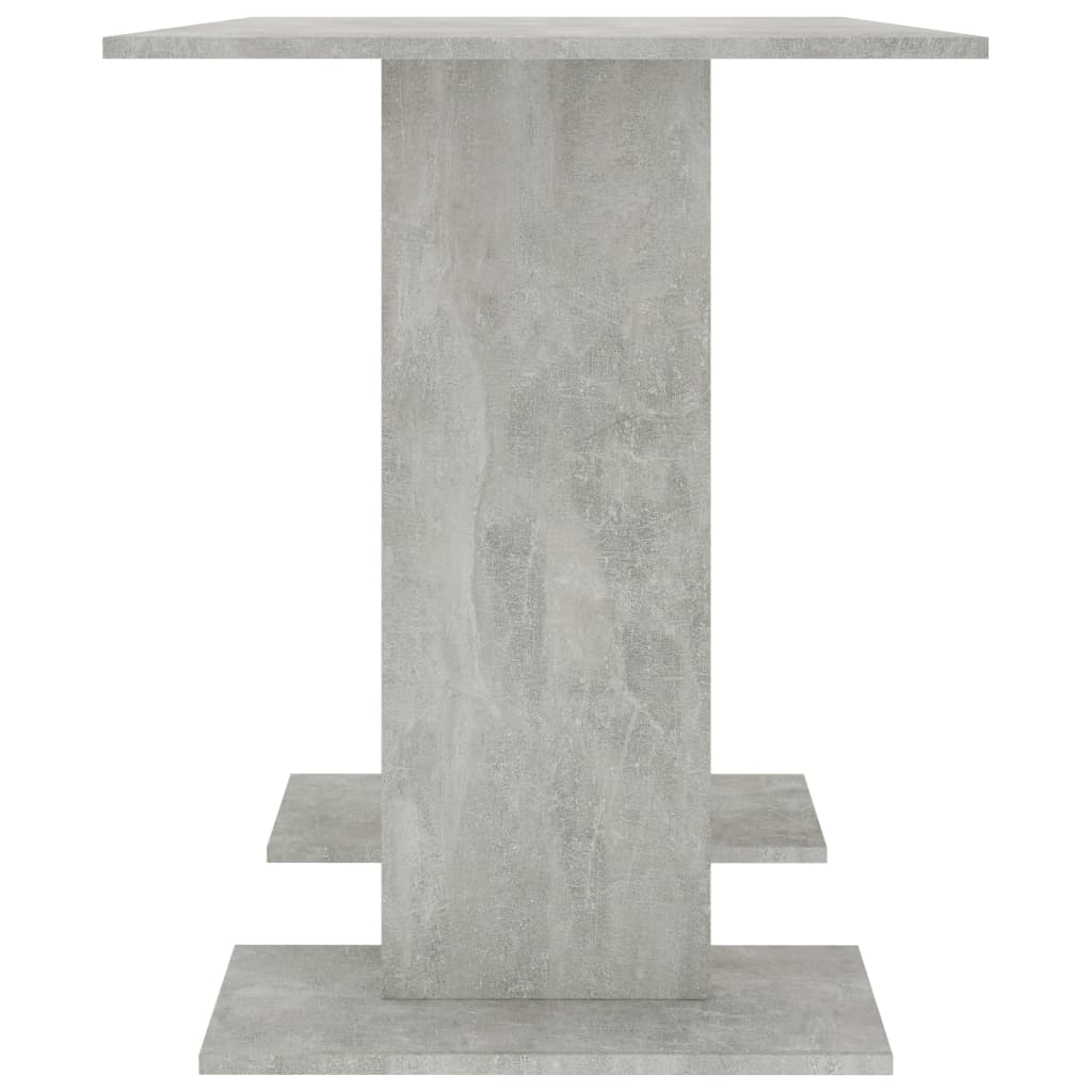 vidaXL Mesa de comedor de madera gris hormigón 110x60x75 cm