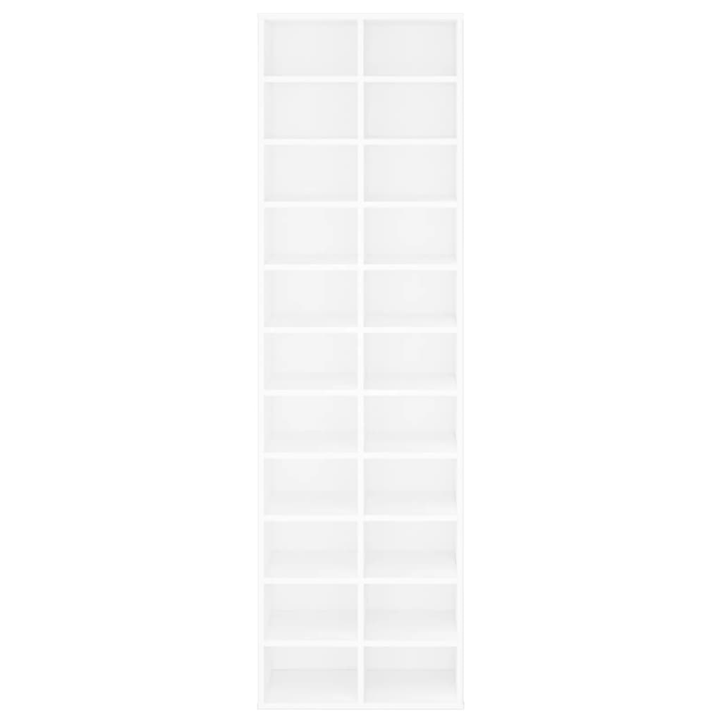 vidaXL Mueble zapatero de madera contrachapada blanco 54x34x183 cm