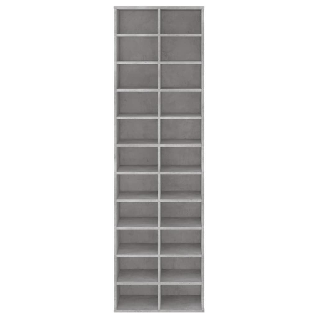 vidaXL Mueble zapatero de contrachapada gris hormigón 80x35,5x180 cm