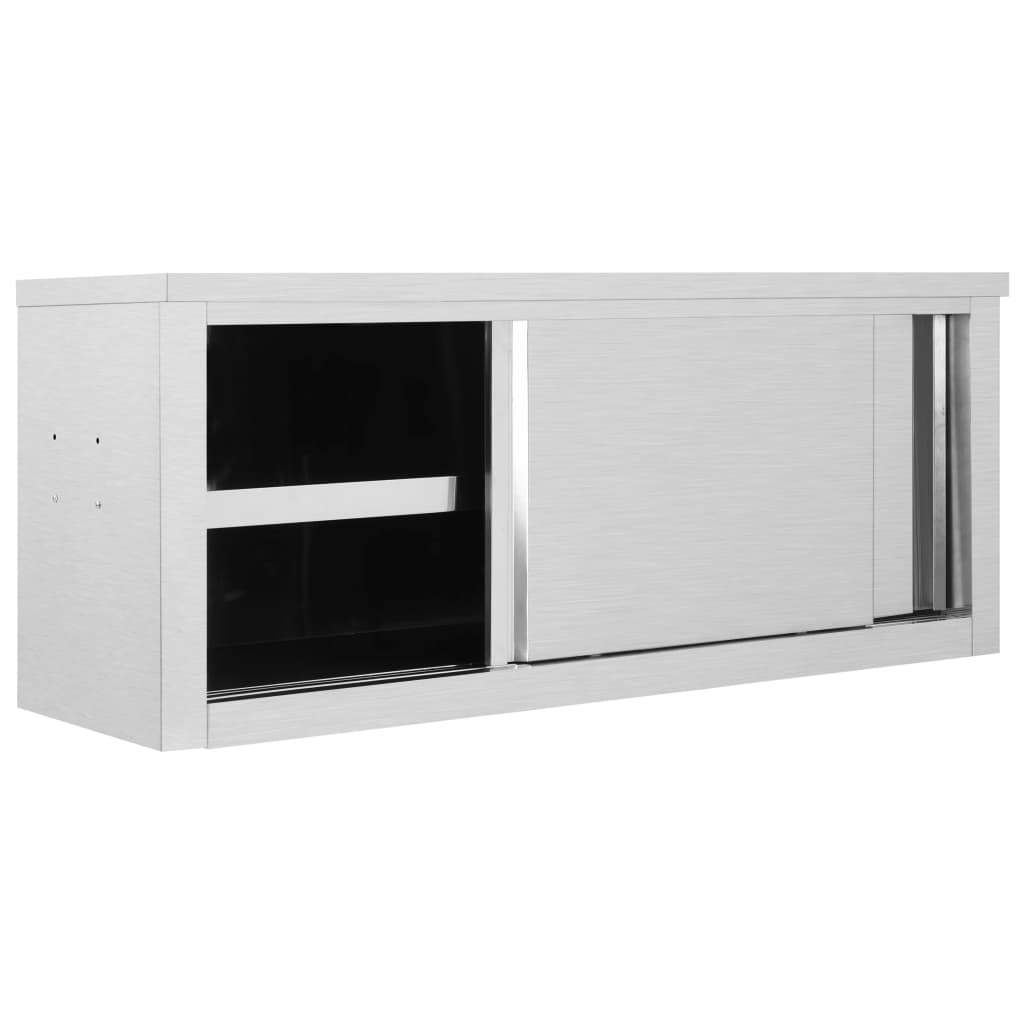 vidaXL Armario pared de cocina puertas correderas acero 120x40x50 cm