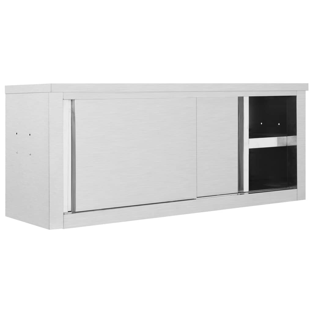 vidaXL Armario pared de cocina puertas correderas acero 120x40x50 cm