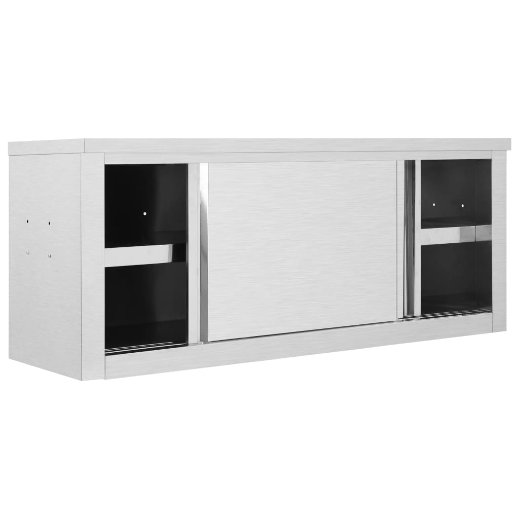 vidaXL Armario pared de cocina puertas correderas acero 120x40x50 cm