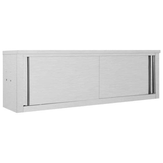 vidaXL Armario pared de cocina puertas correderas acero 150x40x50 cm